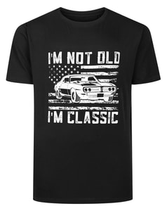 Bigdude Old Classic Print T-Shirt Black